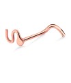 Snake Silver Curved Nose Stud NSKB-720